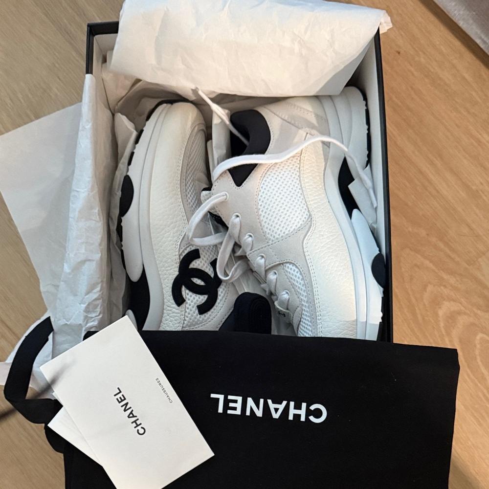 CHANEL Monochrome Athletic Shoes